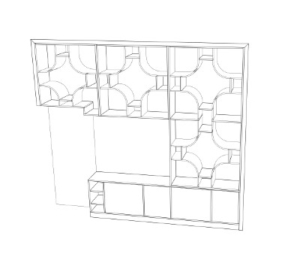 plan bibliothèque art deco