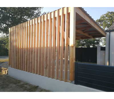 Carport en bois design, abri voiture