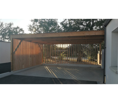 Carport en bois design, abri voiture