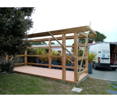 abri de jardin design bois structure